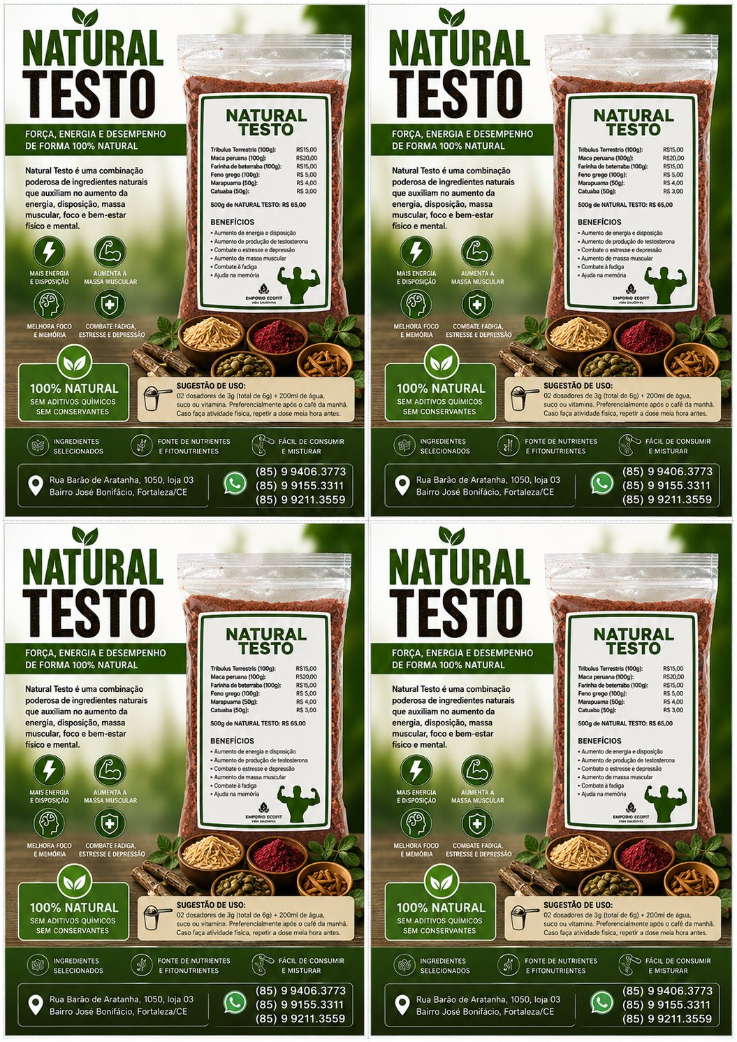 Arte do Natural Testo da Empório Ecofit